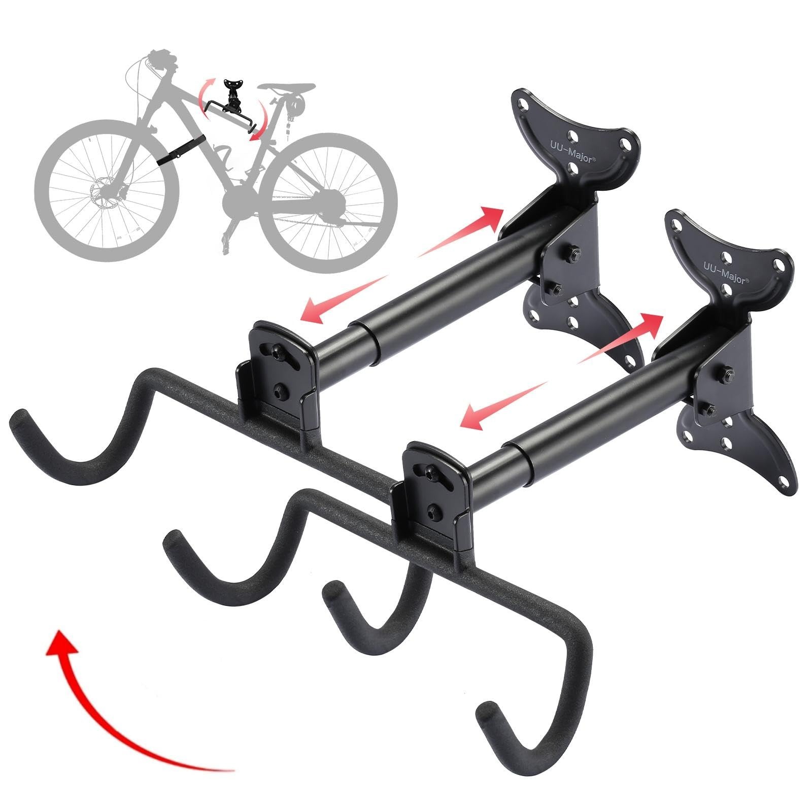 Bike Hanger Wall Mount – Foldable Horizontal Bike Storage Holder